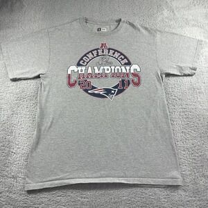 New England Patriots Shirt Mens‎ Large Gray 2011 Conference Champions Playoffs
